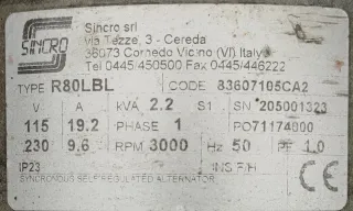 Generador grupo electrógeno SDMO HX2500