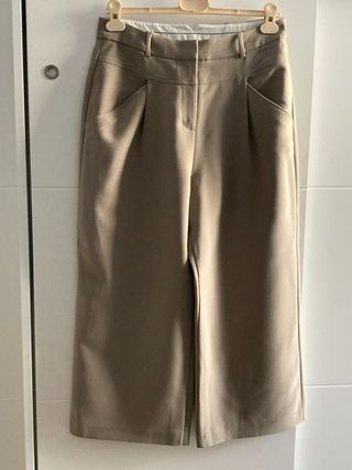 Pantalones beige mujer