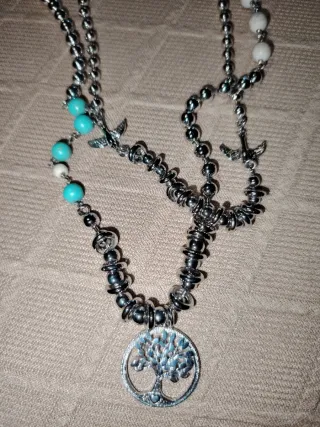 Doppia collana Nomination con pendente albero vita