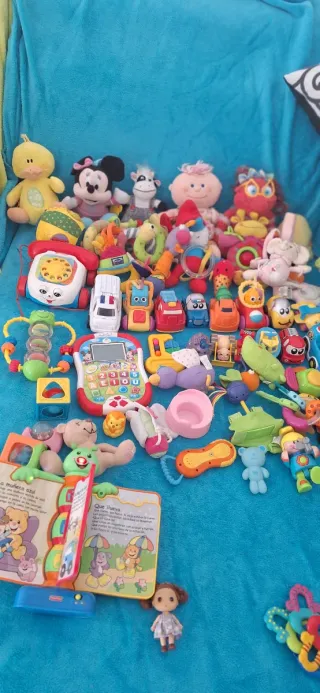 Lote Juguetes Bebé Mickey Vaca Cochecitos