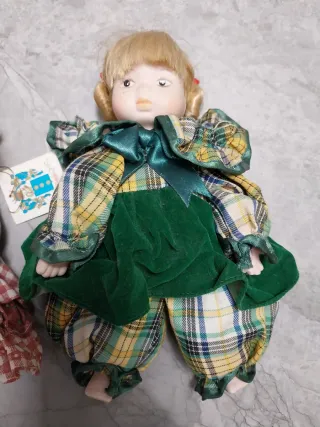 Coppia bambole porcellana vintage