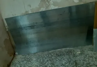 Mesa de corte con soportes y zinc