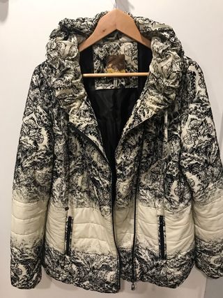 Parka acolchada estampada