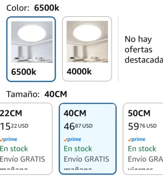 Plafón LED Blanco 24W 40cm
