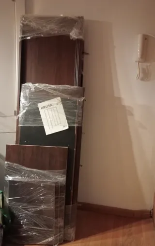 Armario Ikea Brusali marrón 3 puertas espejo