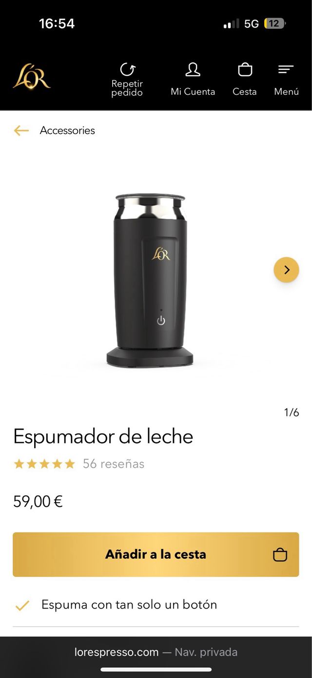 Espumador de Leche L'OR BARISTA