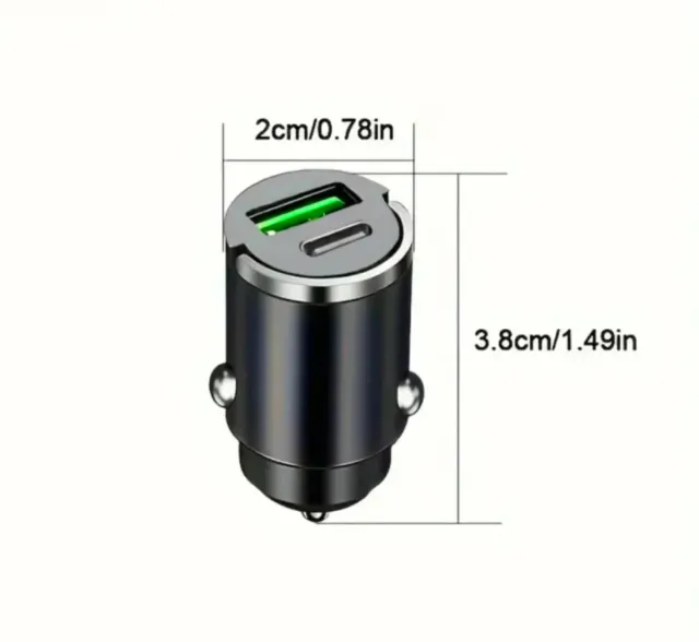 Cargador Mechero 100W PD USB-C Negro