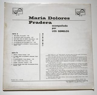 Vinilo María Dolores Pradera 1972