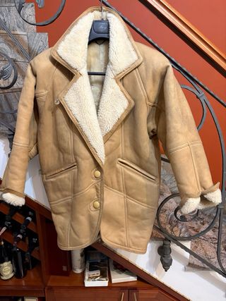 Cappotto Montone Shearling donna vera pelle Vintag