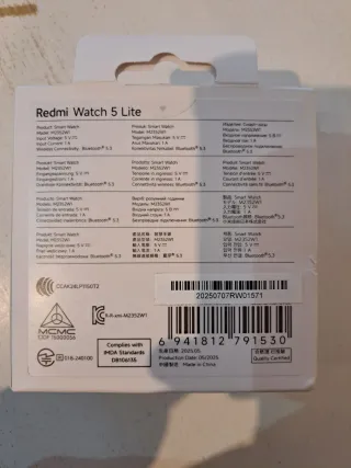 Xiaomi Redmi Watch 5 Lite Negro