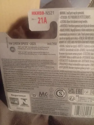 Coche Hot Wheels Fiat 500e Verde