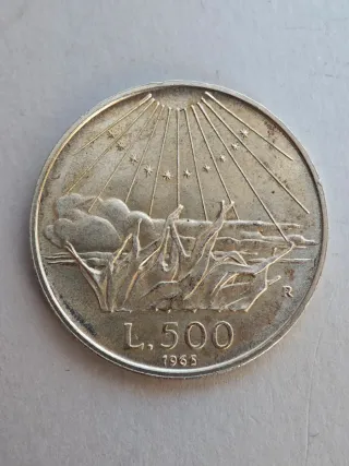 Italia 500 Lire Argento 1965 Dante