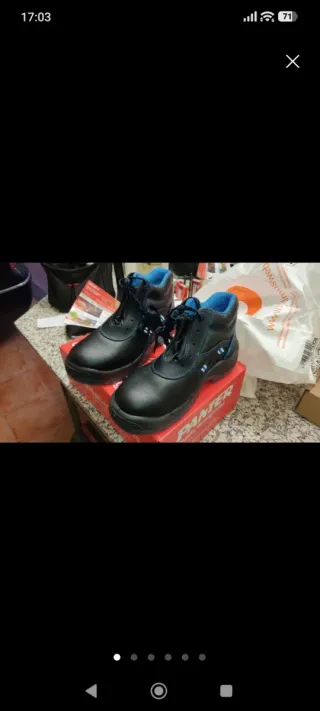 Botas de seguridad Panter negras y azules
