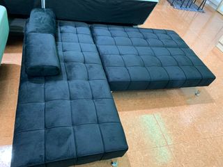 Sofá Cama Keren XS Chaise Longue Negro