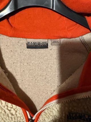 Felpa Napapijri donna beige e arancione