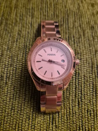 Reloj Fossil Dorado y Rosa, diametro interior 60mm