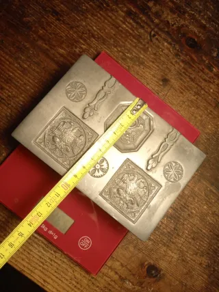 Cofanetto vintage peltro araldi