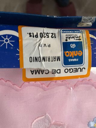 Juego de cama matrimonio bordado