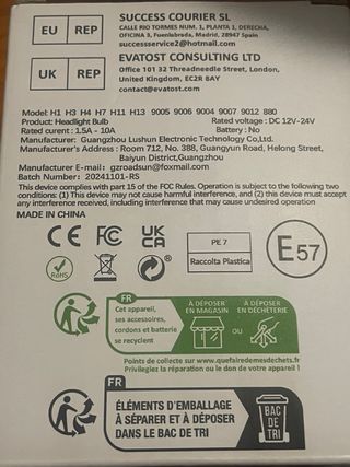 Bombilla LED H7 para Coche