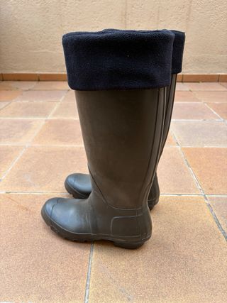 Botas Agua Hunter Verdes con Calcetines