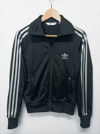 Chaqueta Adidas Firebird Vintage Negra Plata