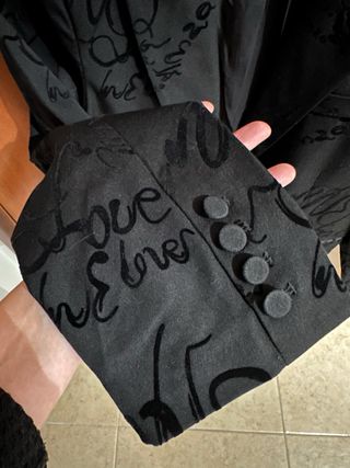 Americana Desigual Negra Estampada