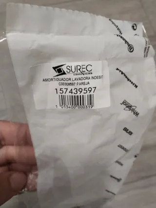 Amortiguadores Lavadora indesit (2 uds)