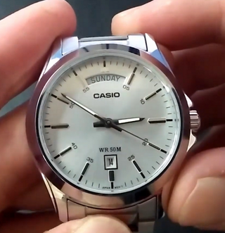 Orologio Casio Argento e Bianco