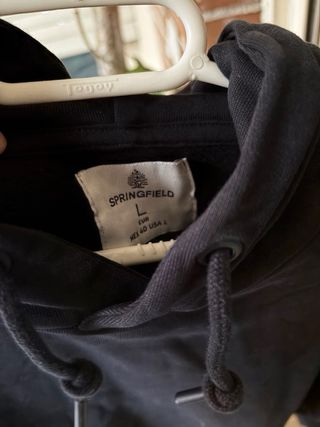 Sudadera básica negra Springfield Talla L