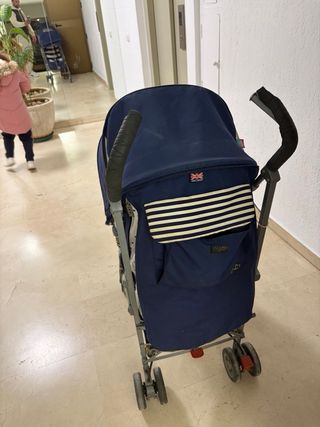 Carrito Maclaren Rayas Azul Blanco
