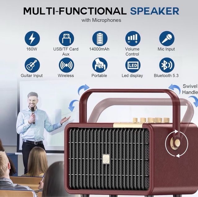Sistema  Karaoke SUPNIN Portátil 320W