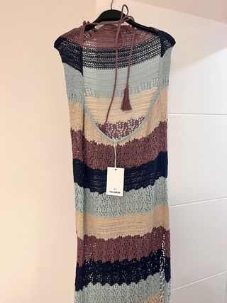 Vestido midi crochet Pull&Bear talla única