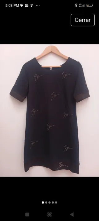 Vestido negro con estampado