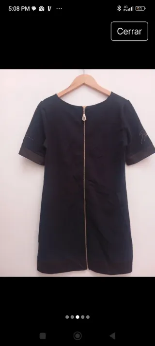 Vestido negro con estampado