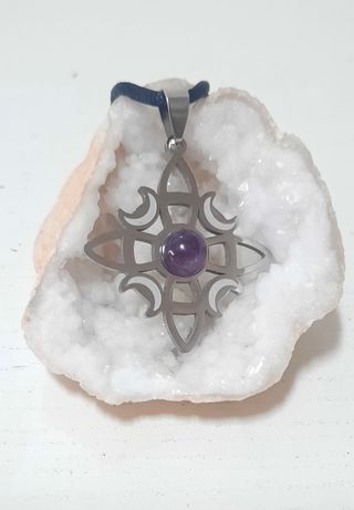 Colgante Nudo de Bruja Amatista