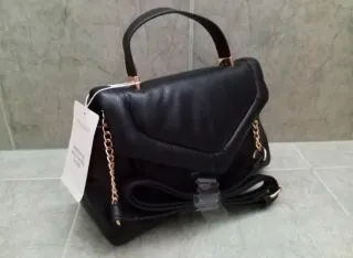 Bolso elegante correa larga y asas Negro (NUEVO!)