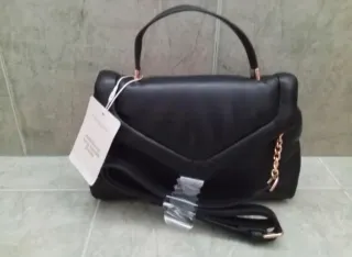 Bolso elegante correa larga y asas Negro (NUEVO!)