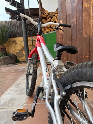 Bici Trial Roja y Plata