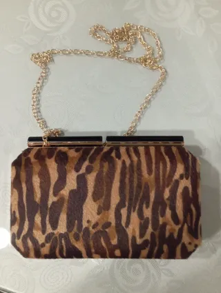 Bolso de fiesta estampado animal brichf negro