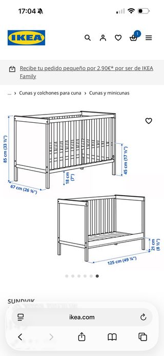 Cuna SUNDVIK IKEA Blanca