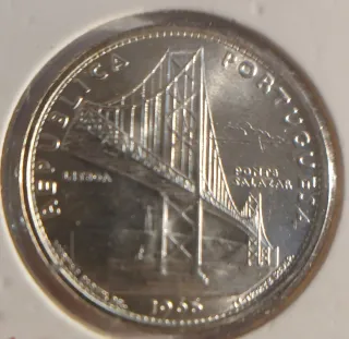 Moneda 20 Escudos Portugal Plata 1966