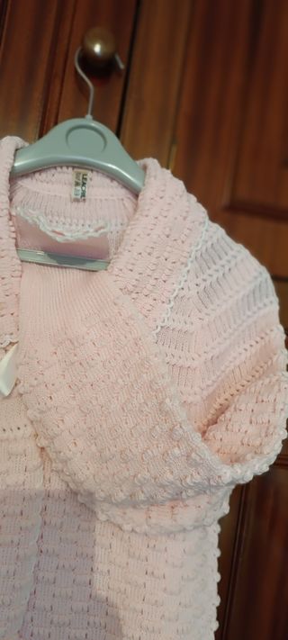 Conjunto Mañanita y Camisón Rosa