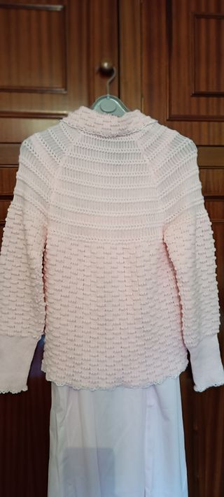 Conjunto Mañanita y Camisón Rosa