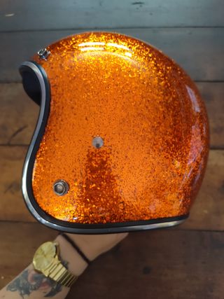 Casco metal flake orange