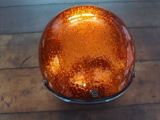 Casco metal flake orange