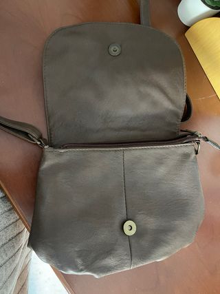 Bolso vintage flor marrón y dorado