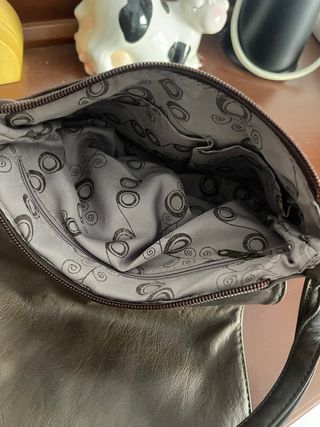 Bolso vintage flor marrón y dorado