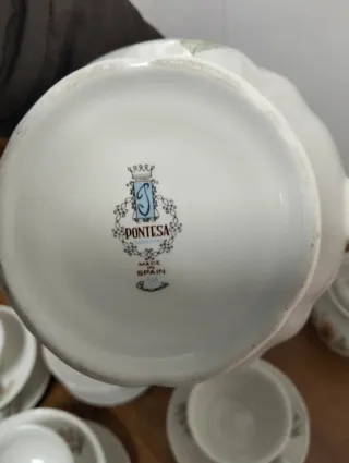 Juego de café Pontesa porcelana floral