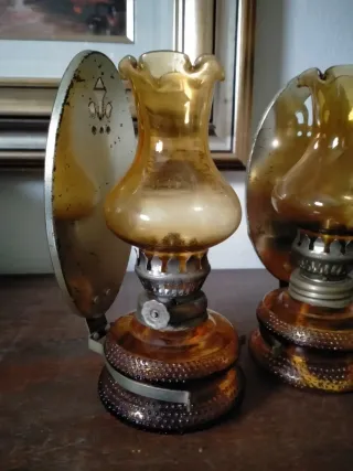 Coppia lampade ad olio anni '60