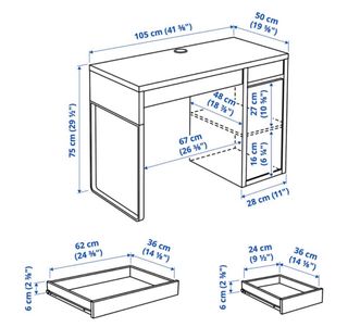 Escritorio MICKE IKEA blanco + silla inclinable